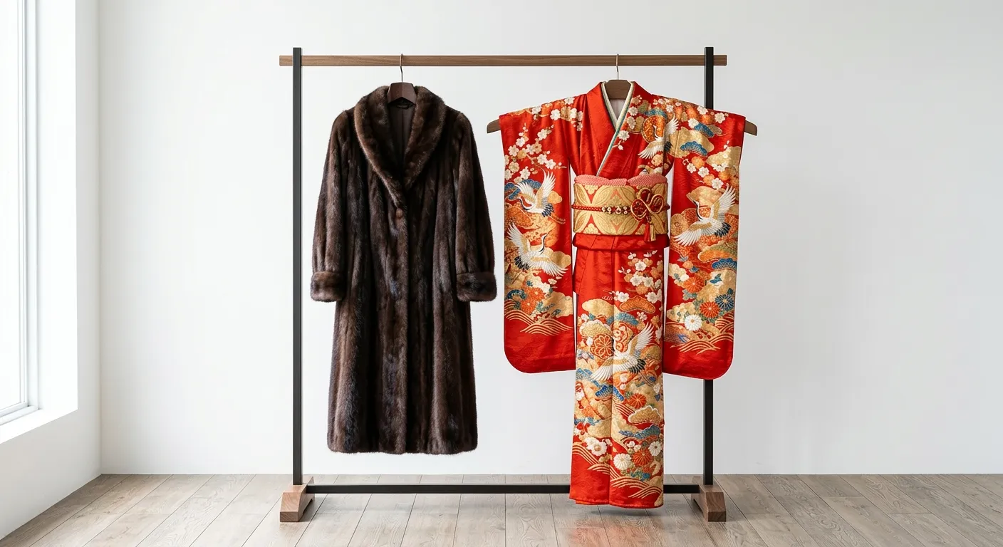 毛皮、着物
